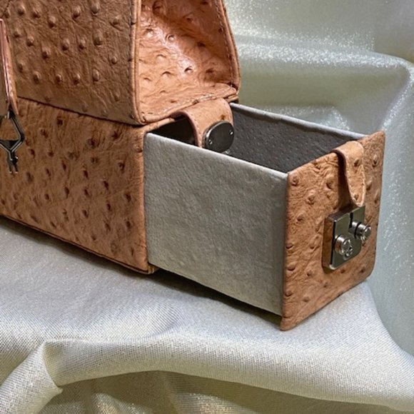 💖Host Pick💖 ONE OF A KIND! Ostrich leather Handbag With a Secret Depart. /H38 - Picture 5 of 12